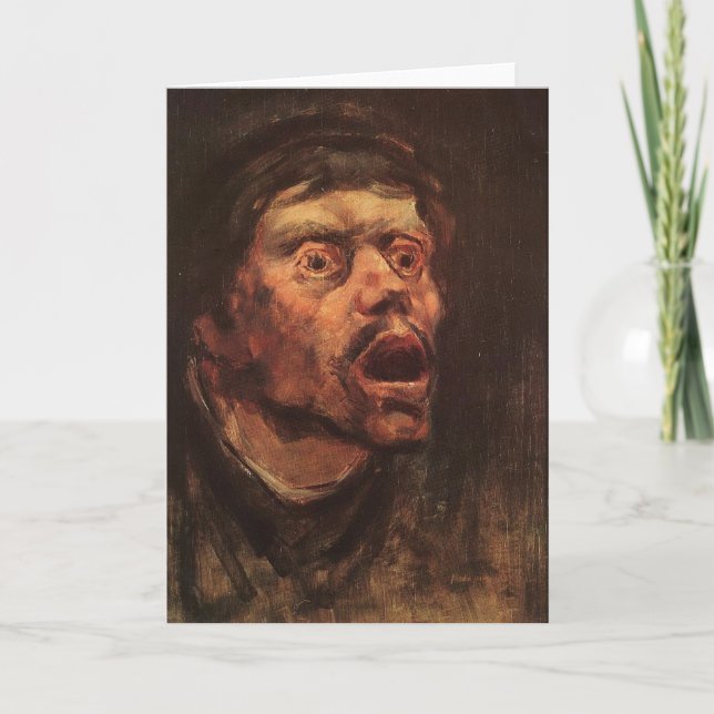 Head of an Angry Man (Sadness and Suffering) Card (Front)