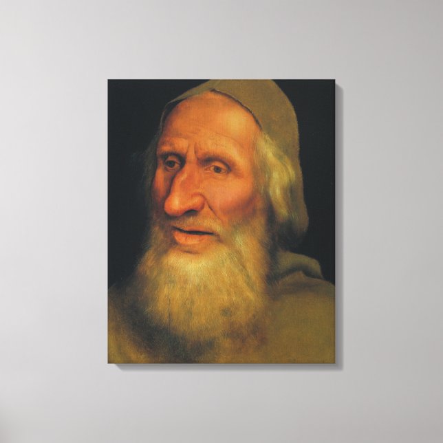 Head of an Old Man (by Quentin Metsys) Canvas Print (Front)