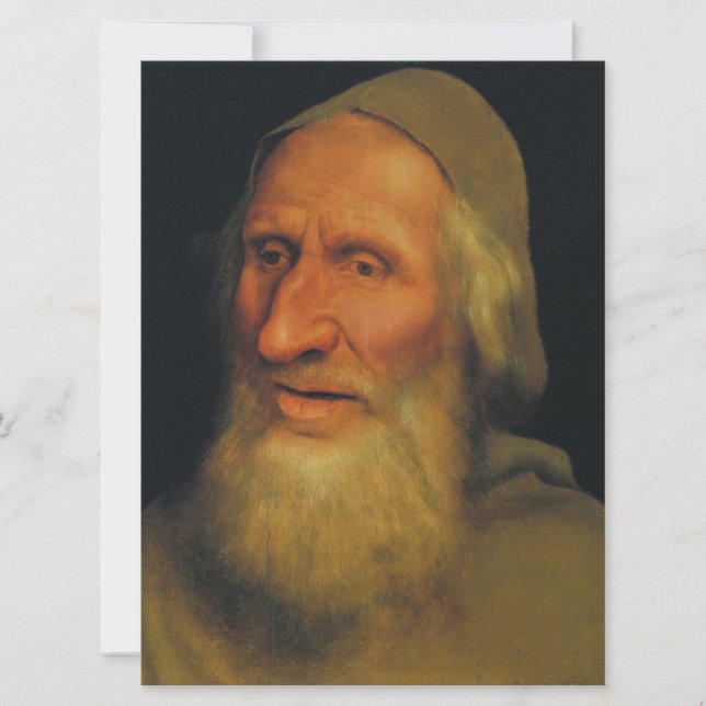 Head of an Old Man (by Quentin Metsys) Card (Front)
