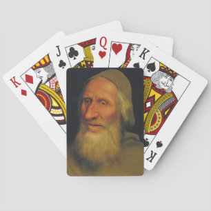 Head of an Old Man (by Quentin Metsys) Playing Cards
