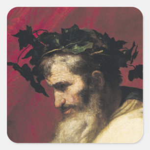 Head of an Old Man Square Sticker