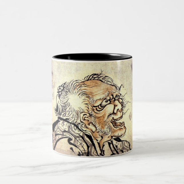 Head Of An Old Man Two-Tone Coffee Mug (Center)