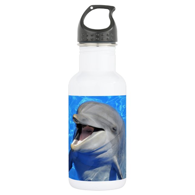 Head of  bottlenose dolphin 532 ml water bottle (Front)