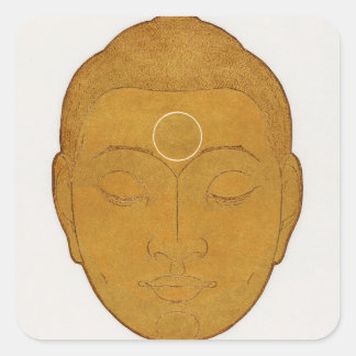 Head of Buddha (1943) Square Sticker
