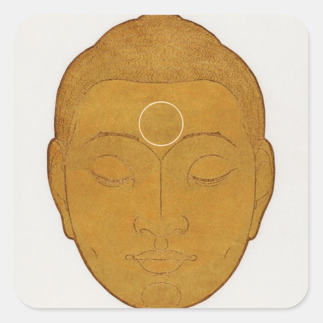Head of Buddha (1943) Square Sticker (Front)