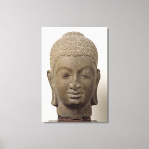 Head of Buddha, from Vat Romlok Canvas Print