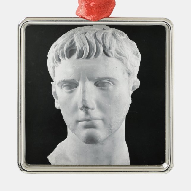 Head of Caesar Augustus Metal Tree Decoration (Front)