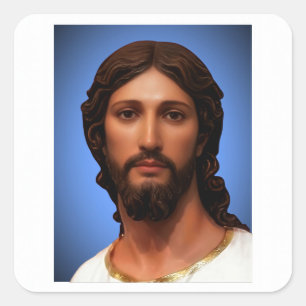 Head of Christ by Mark Edward Westerfield after MB Square Sticker