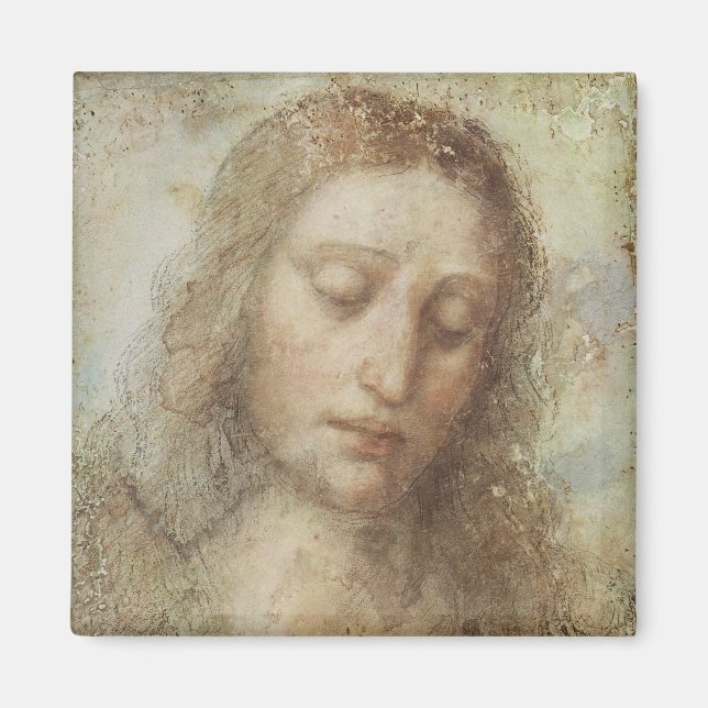 Head of Christ (Christianity) (Leonardo da Vinci) Magnet (Front)