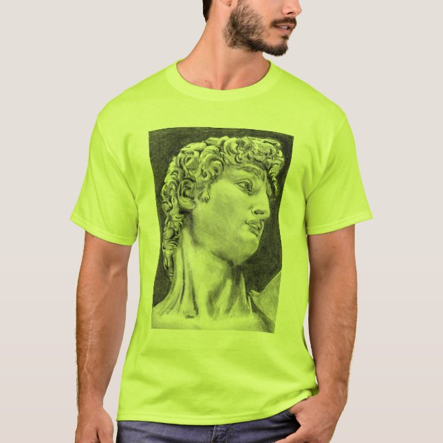 Head of David by Michelangelo Work T-Shirt (Front)