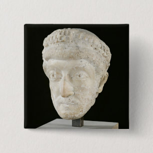 Head of Emperor Theodosius II 15 Cm Square Badge