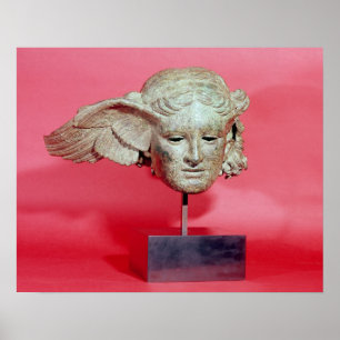 Head of Hypnos, copy of a Hellenistic original Poster