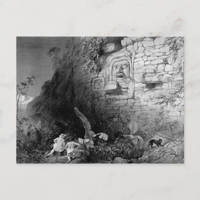 Head of Itzam Na, Izamal, Yucatan, Mexico, 1844 Postcard (Front)
