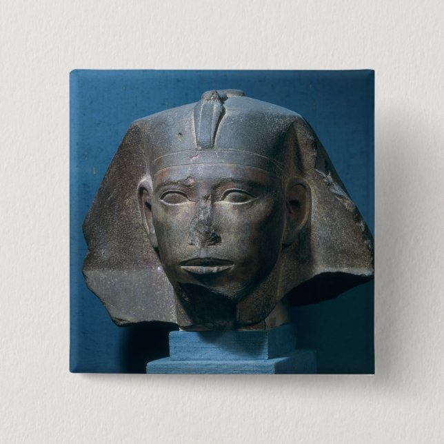 Head of King Djedefre, from Abu Roash, Old 15 Cm Square Badge (Front)