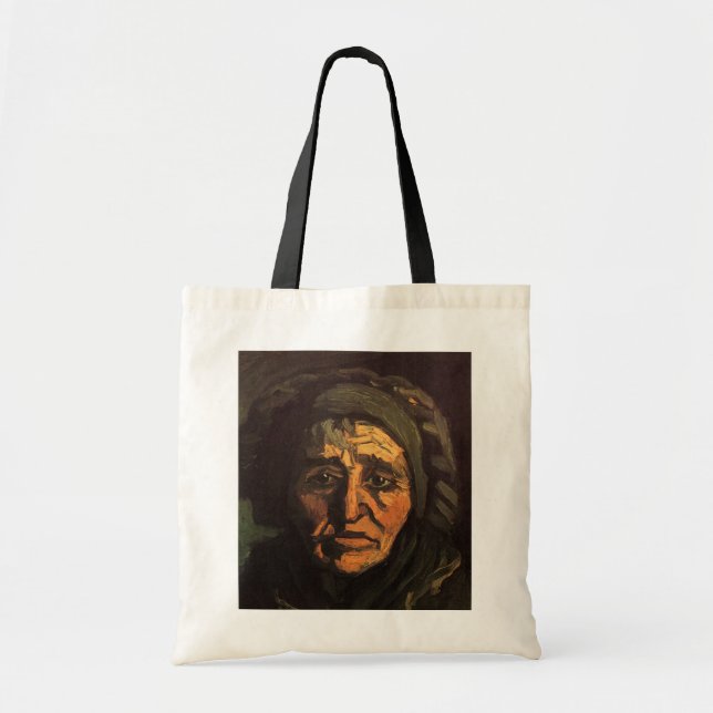 Head of Peasant Woman Lace Cap by Vincent van Gogh Tote Bag (Front)