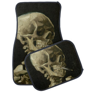 Head of Skeleton with Cigarette by Van Gogh Car Mat