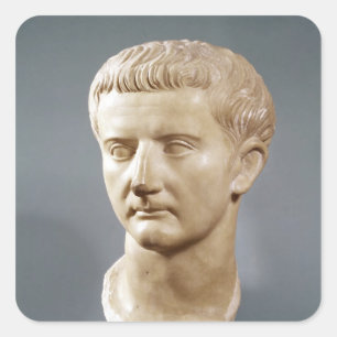 Head of the Emperor Tiberius Square Sticker
