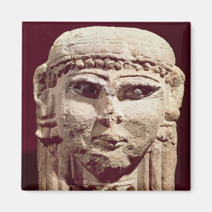 Head of the goddess Ishtar, from Amman, Jordan Magnet