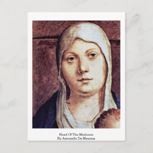 Head Of The Madonna By Antonello Da Messina Postcard