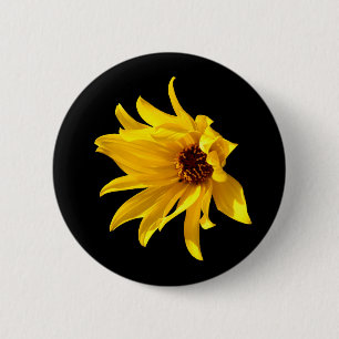 Head of yellow daisy Helenium Badge