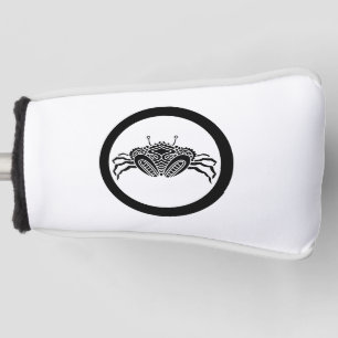 Head-on sea crab in circle golf head cover