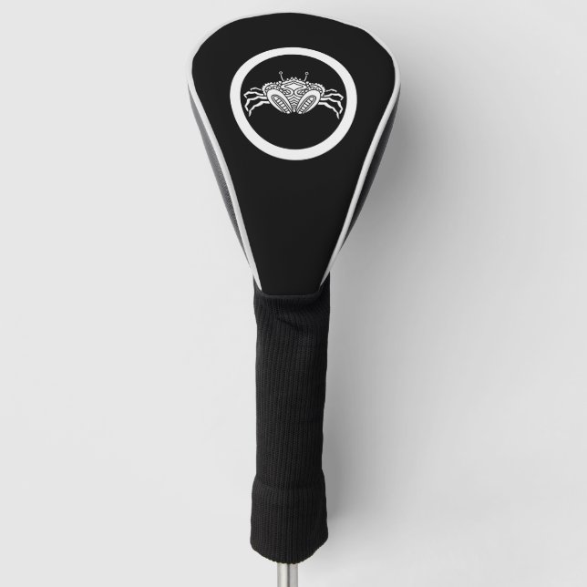 Head-on sea crab in circle golf head cover (Front)