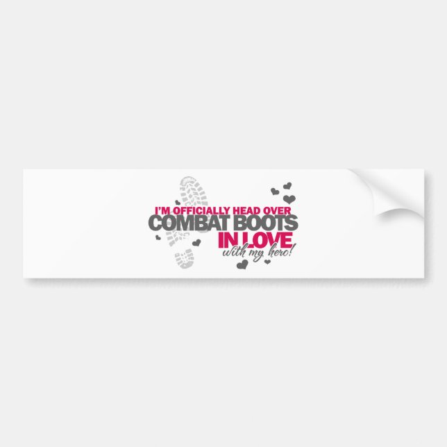 Head over Combat Boots Bumper Sticker (Front)
