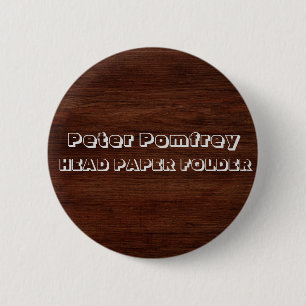 Head Paper Folder - funny, novelty  6 Cm Round Badge
