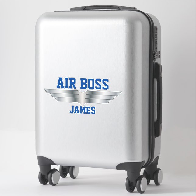 Head Pilot Air Boss Silver Pilot Wings (Suitcase)