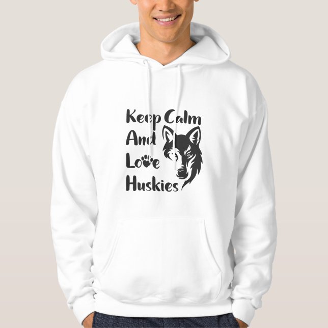 Head Siberian Husky Vintage Hoodie (Front)