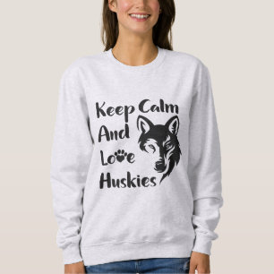 Head Siberian Husky Vintage Sweatshirt