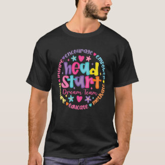 Head Start Dream Team Squad Teacher Headstart Back T-Shirt
