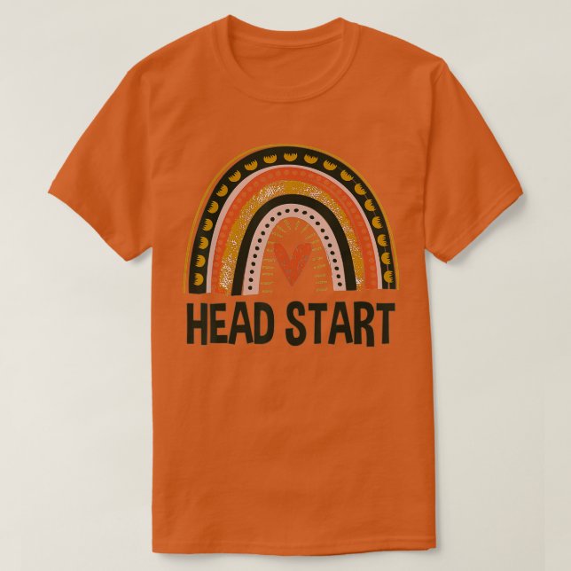 Head Start Rainbow Squad Girls Boys Teacher Back T T-Shirt (Design Front)
