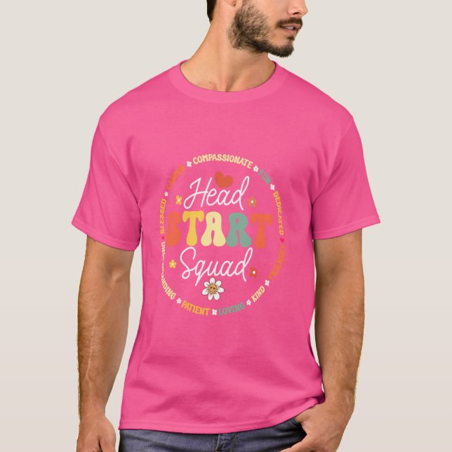 Head Start Squad Homeschool Teacher Headstart Back T-Shirt (Front)