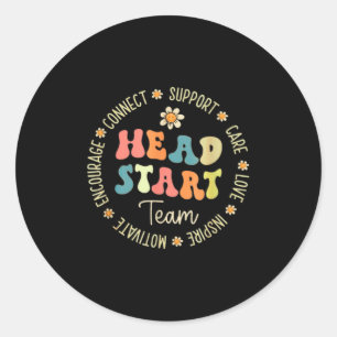 Head Start Team Homeschooling Teacher Back To Scho Classic Round Sticker