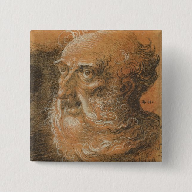 Head Study, 1522 15 Cm Square Badge (Front)