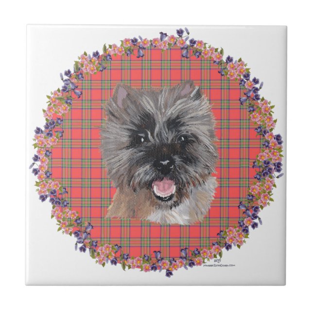 Head Study on Tartan Tile (Front)