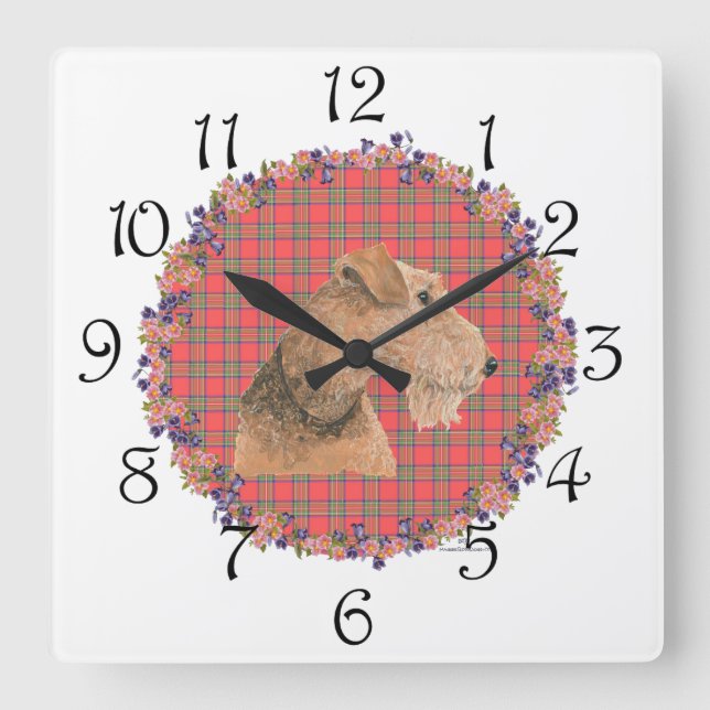 Head Study Square Wall Clock (Front)