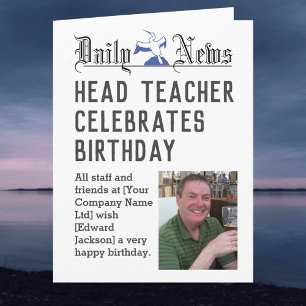Head Teacher Birthday Card to Personalize