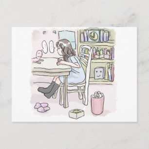 head to a table holiday postcard