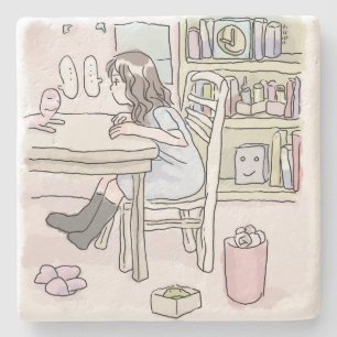 head to a table stone coaster