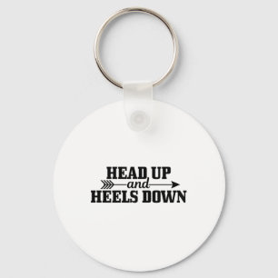 Head Up & Heels Down Horseback Riding Horse Gi Key Ring
