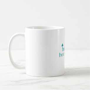 head up heels down horse equestrian saying coffee mug