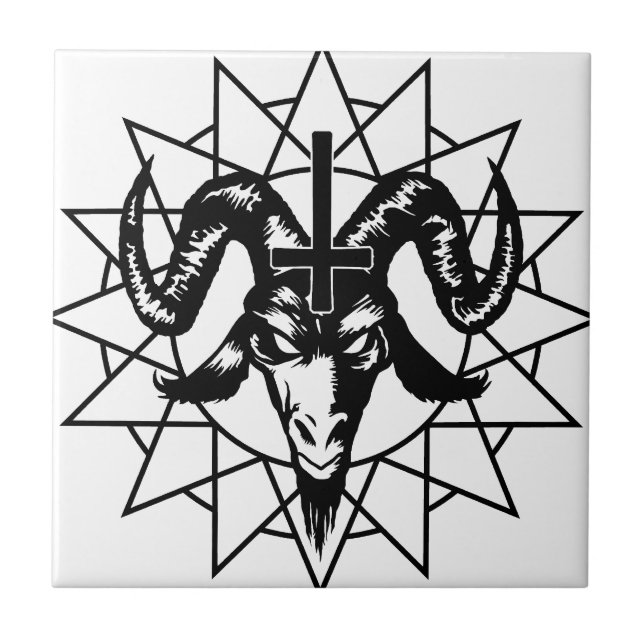 Head with Chaos Star (black) Tile (Front)