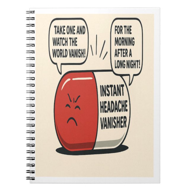 Headache? Not Today! Notebook (Front)