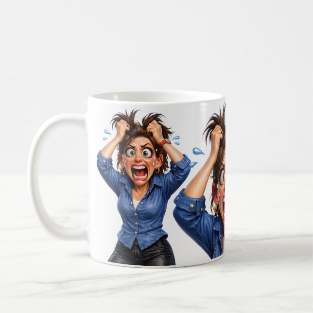 Headache Woman Coffee Mug (Left)
