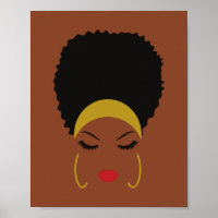 Headband & Afro Puff Poster Art