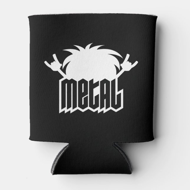 Headbanging Hair Metal Madness Can Cooler (Front)