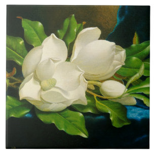 Heade Magnolia Flower Blossoms Ceramic Tile