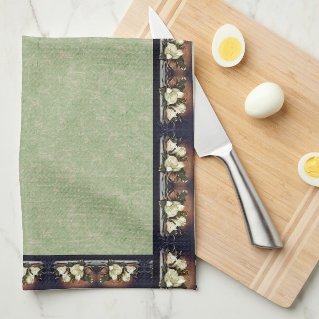 Heade Magnolia Flowers Floral Kitchen Towels (Quarter Fold)